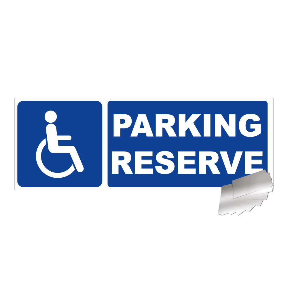 Panneau Parking réserve au handicapé- Alu 330x120mm - 4010786