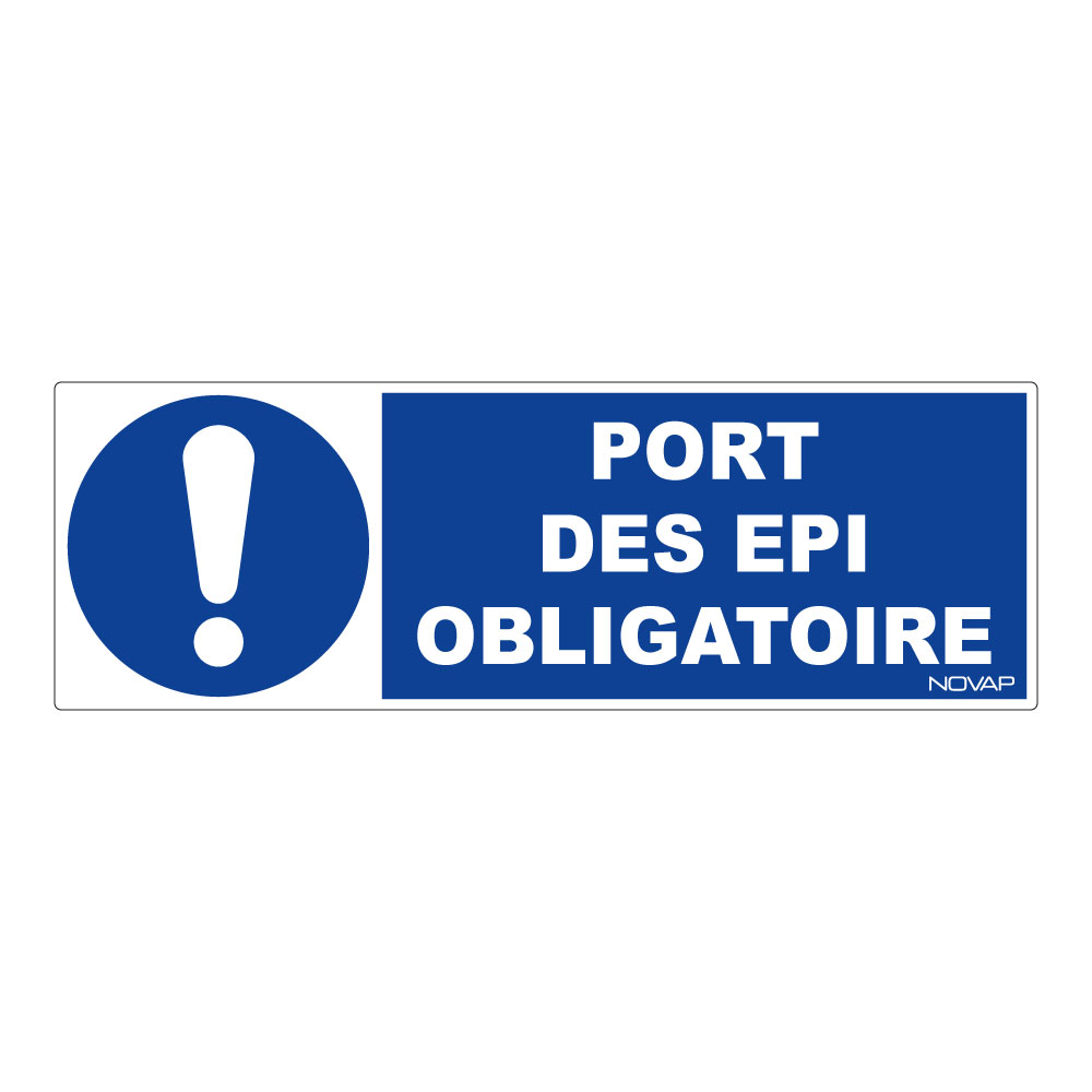 Panneau Port des EPI obligatoire - Rigide 450x150mm - 4060996