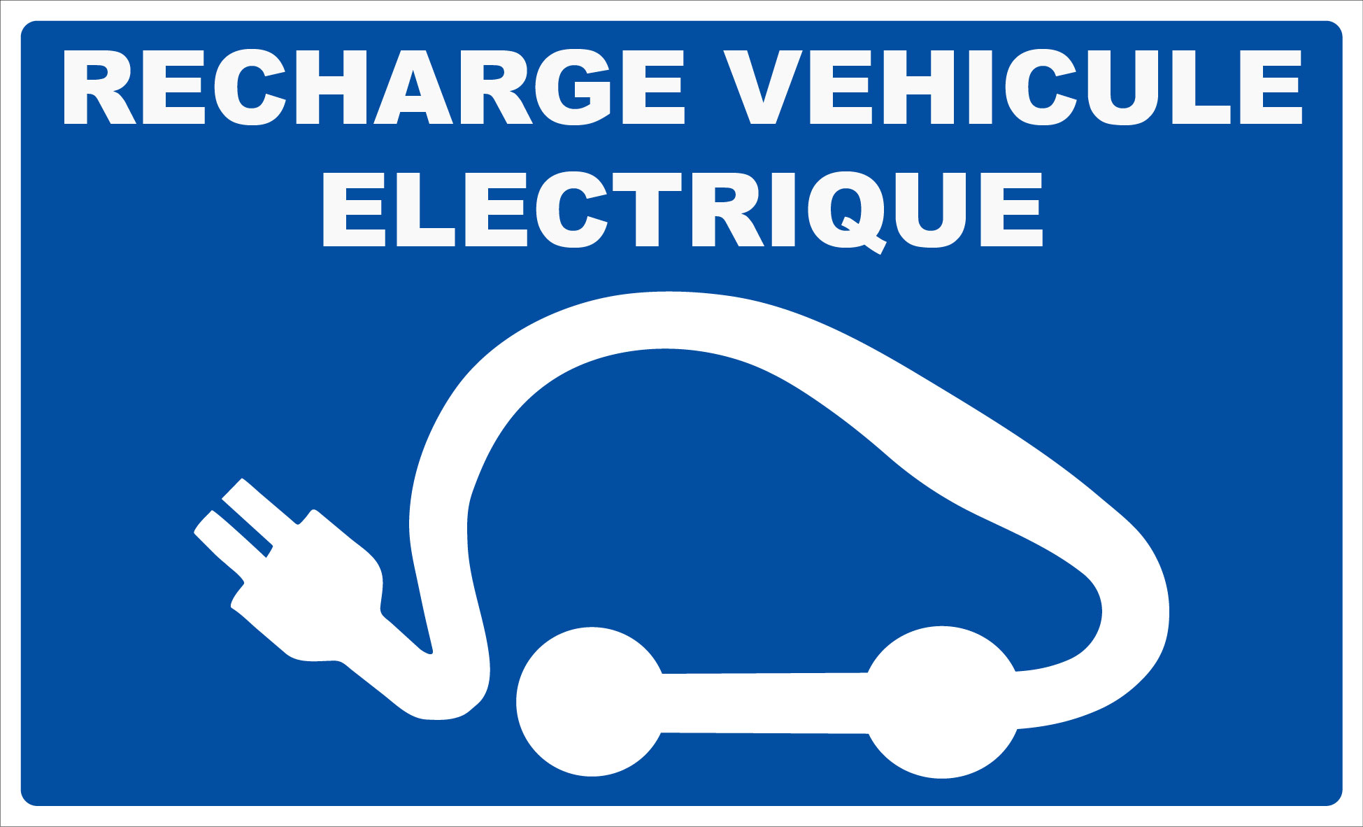 Panneau Recharge véhicule électrique - Rigide 330x200mm - 4162140