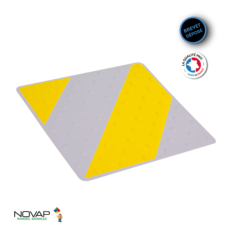 Dalle podotactile intérieure/extérieure Jaune/Gris- 6102090