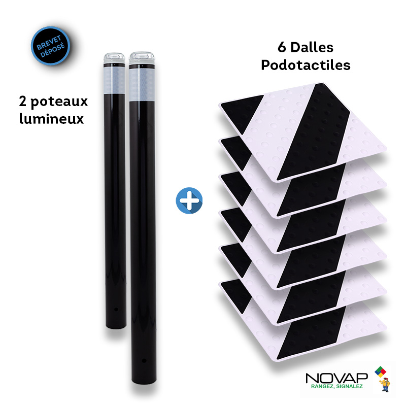 Kit passage piétons - Tubes Noir - Dalles Noir/Blanc - 6200086