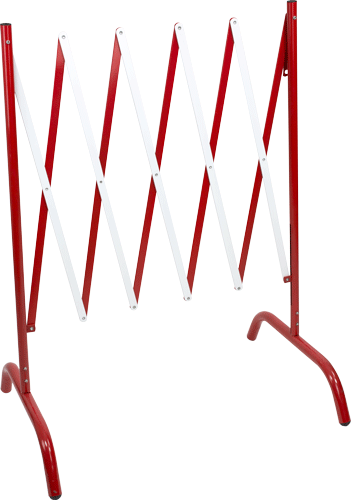 Barrière de chantier extensible droite - Rouge/Blanc - 8000257