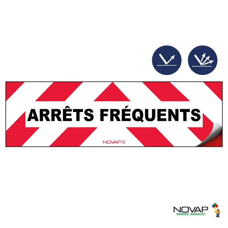 Panneaux d’intervention - Arrêts fréquents - adhésif - Novap