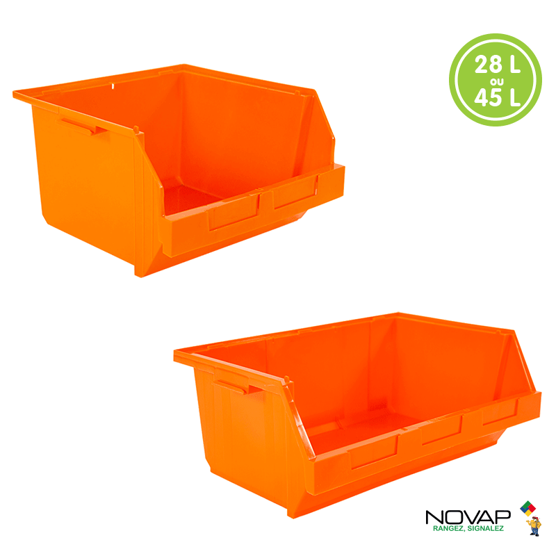 Bacs à bec grand volume - Pick' In - Orange Fluo