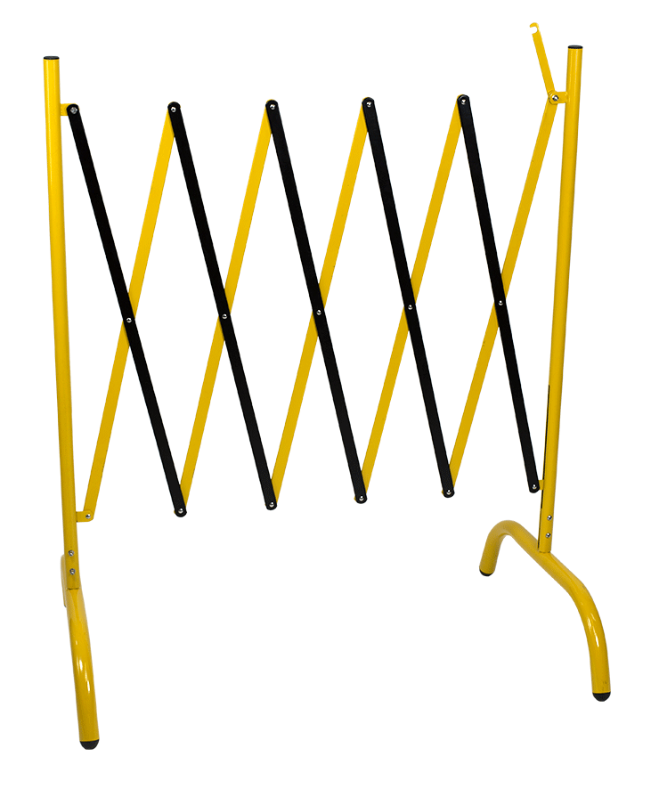 Barrière de chantier extensible droite - Jaune/Noir - 8000240