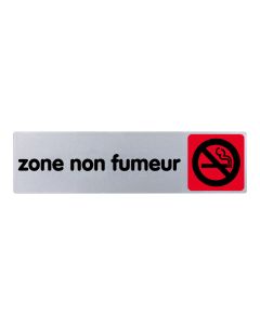 Plaquette de porte Zone non fumeur - couleur 170x45mm - 4033778