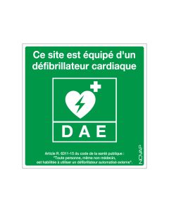 Panneau D.A.E. plus texte - Rigide 200x200mm - 4220390