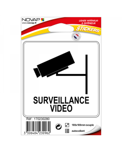 Pictogramme adhésif - Surveillance vidéo - Novap