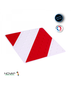 Dalle podotactile intérieure/extérieure Rouge/Blanc - Novap