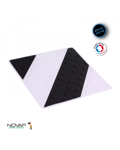 Dalle podotactile intérieure/extérieure Noir/Blanc - Novap