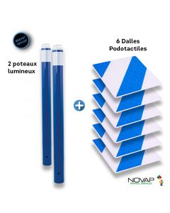 Kit Piétons - Tubes Bleu - Dalles Bleu/Blanc - Novap