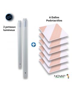 Kit Piétons - Tubes Blanc - Dalles Ivoire/Blanc - Novap