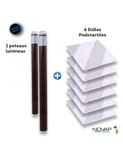 Kit Piétons - Tubes Marron - Dalles Gris/Blanc - Novap