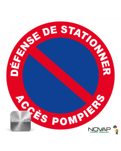 Panneau Aluminium Défense de stationner - Accès pompier - Novap