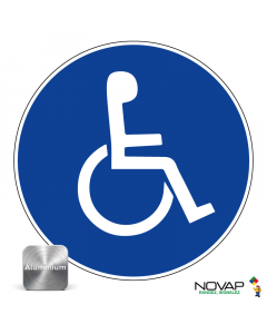 Panneau Aluminium Logo handicapé - Novap