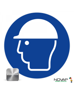 Panneau Aluminium Casque de protection obligatoire - Novap