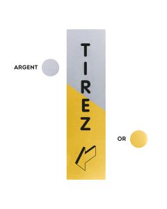 Plaquette tirez 170x45 - Argent & Or - NOVAP