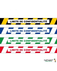 Bande limite de confidentialité pour le sol - 1000 x 70mm - Novap