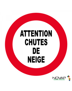 Panneau Attention chutes de neige - Novap