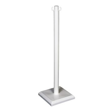 Poteau PVC Blanc sur socle lesté 3kg - Novap