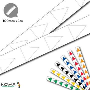 Lot 2 bandes 100mm x 1m - Flèches - Novap