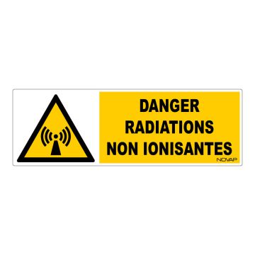 Panneau Danger radiations non ioinisantes - Rigide 450x150mm - 4030784