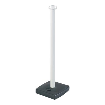 Poteau PVC Blanc sur socle à lester 4kg - Novap