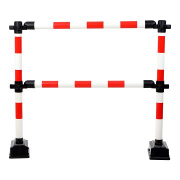 Barrière Express 2 lisses 1m Rouge/Blanc - Novap