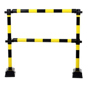 Barrière Express 2 lisses 1m Jaune/Noir - novap