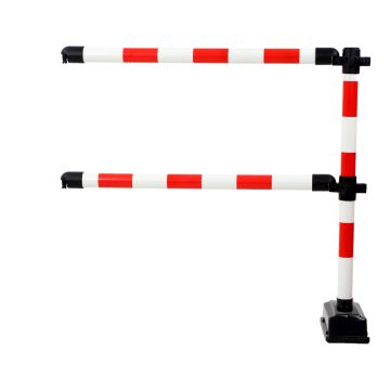 Barrière Express 2 lisses 1m supplémentaires Rouge/Blanc - Novap