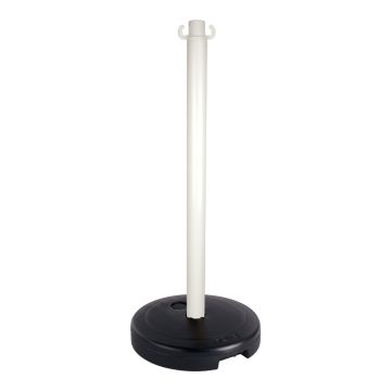 Poteau PVC Blanc sur socle à lester 9kg - Novap