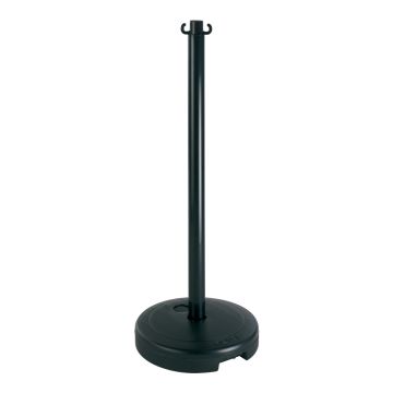 Poteau PVC Noir sur socle à lester 9kg - 2001731