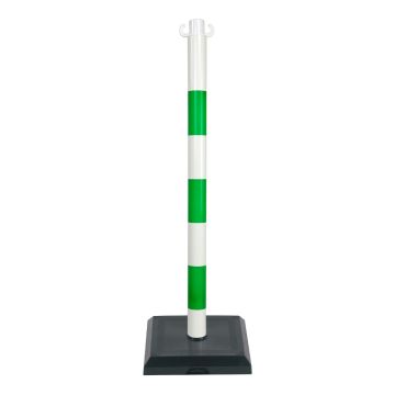 Poteau PVC Vert/Blanc sur socle lesté 3kg - Novap