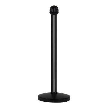 Poteau aluminium noir sur socle portable avec tête 4 crochets - Novap