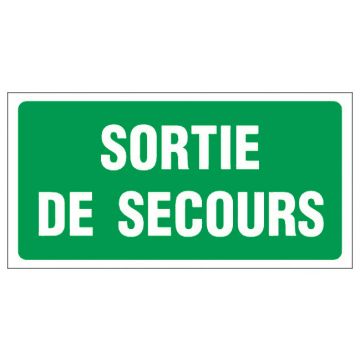 Panneau Sortie de secours - Rigide 960x480mm - 4000022