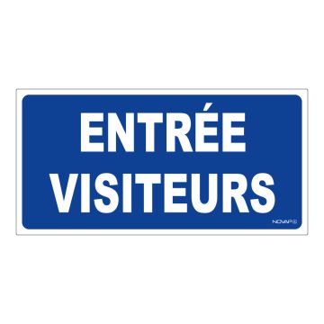 Panneau Entrée Visiteurs - Rigide 960x480mm - 4000268