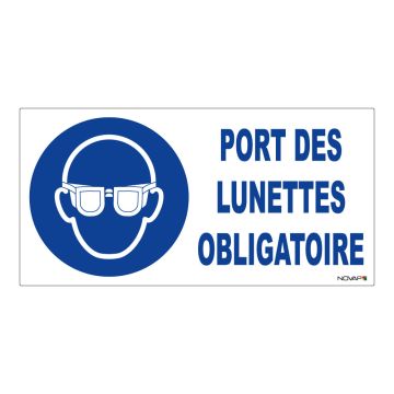 Panneau Port des lunettes obligatoire - Rigide 960x480mm - 4000381