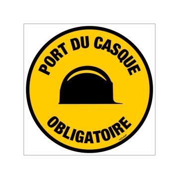 Panneau Casque de protection obligatoire - Rigide 480x480mm - 4010083