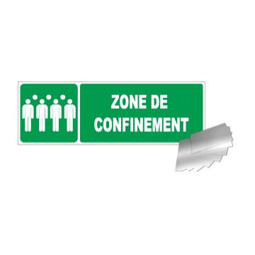 Panneau Zone de confinement - Alu 450x150 - Novap