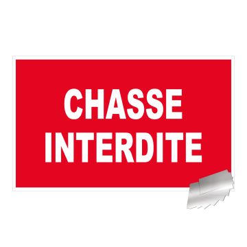 Panneau Chasse interdite - Alu 330x200mm - Novap