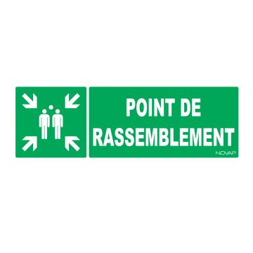 Panneau point de rassemblement - Alu 450x150mm - 4012902