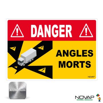 Panneau Angles morts pour camion - Alu 250 x 170 mm - Novap