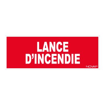 Panneau Lance d'incendie - Rigide 330x120mm - 4030425