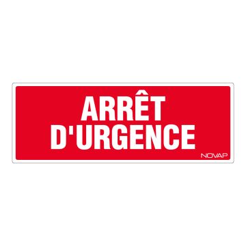 Panneau Arret d'urgence - Rigide 330x120mm - 4030432