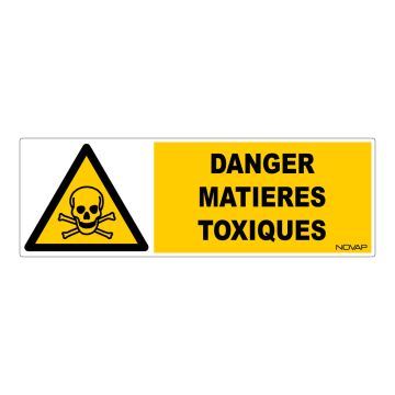 Panneau Danger matières toxiques - Rigide 450x150mm - 4030821