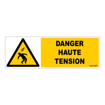 Panneau Danger haute tension - Rigide 450x150mm - 4030838