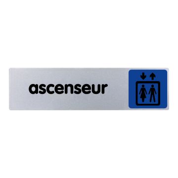 Plaquette de porte Ascenseur (texte) - couleur 170x45mm - 4032573