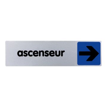 Plaquette de porte Ascenseur flèche à droite - couleur 170x45mm - 4032580