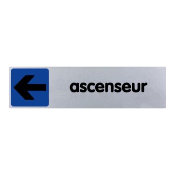 Plaquette de porte Ascenseur flèche à gauche - couleur 170x45mm - 4032597