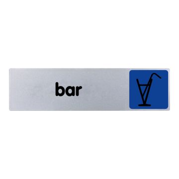 Plaquette de porte Bar - couleur 170x45mm - 4032627